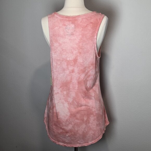 Lucky Brand Mojave Medium Women Tank Top Tie Dye Washed Print Sunset Desert Road - Picture 3 of 7